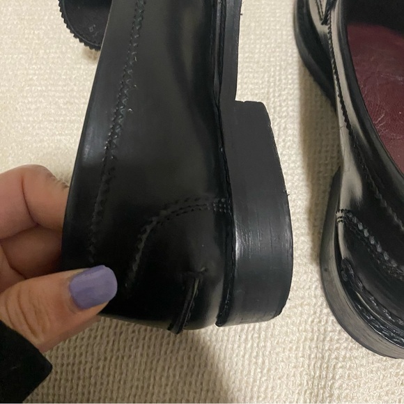 Vero Cuoio Black Tassel Loafers size 38  leather - Picture 7 of 16